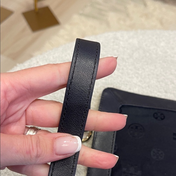 Tory Burch Black Leather and Suede Crossbody Bag - Picture 6 of 6